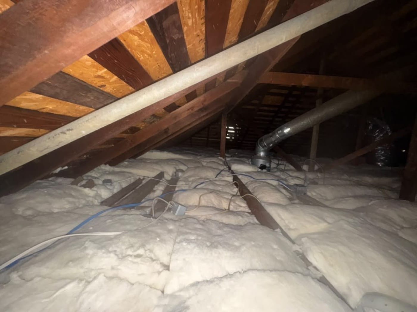 Completed San Marino attic floor, insulated and cleared of debris