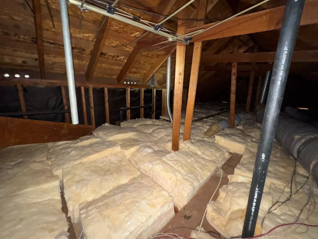 Finished Anaheim attic with new insulation