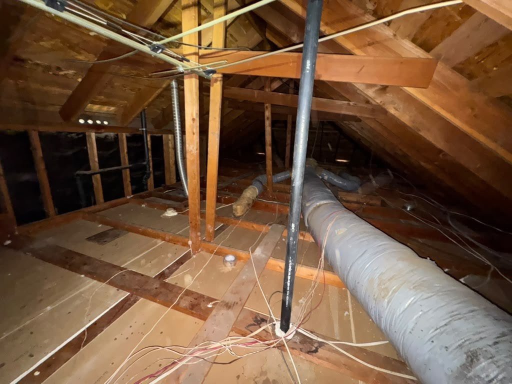Cleared attic deck in Anaheim