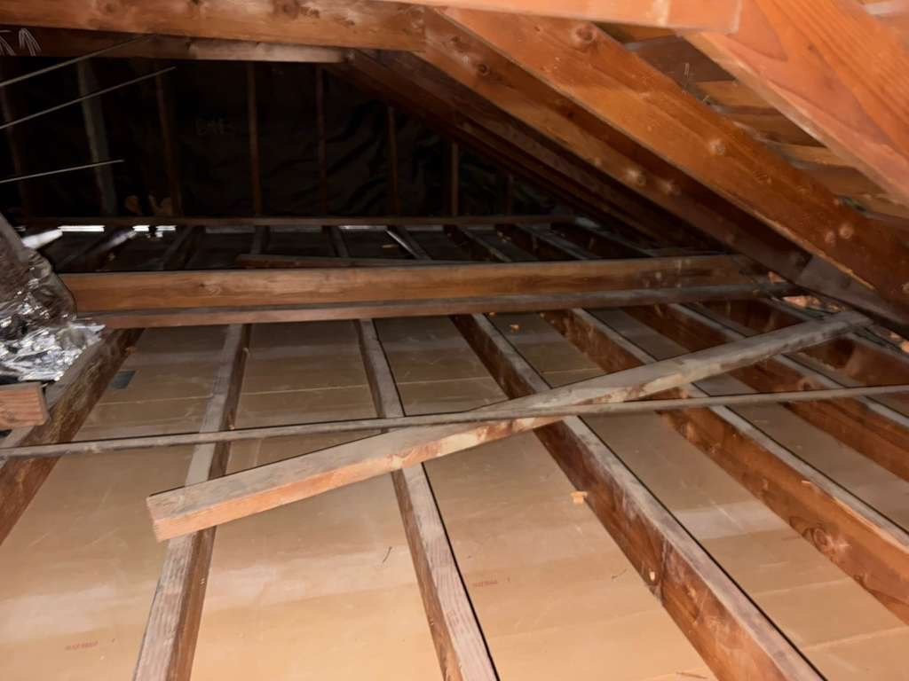Cleared attic deck in Anaheim