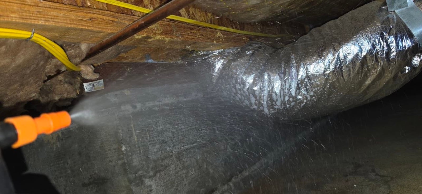 Saratoga attic and crawl space during sealing and rodent proofing