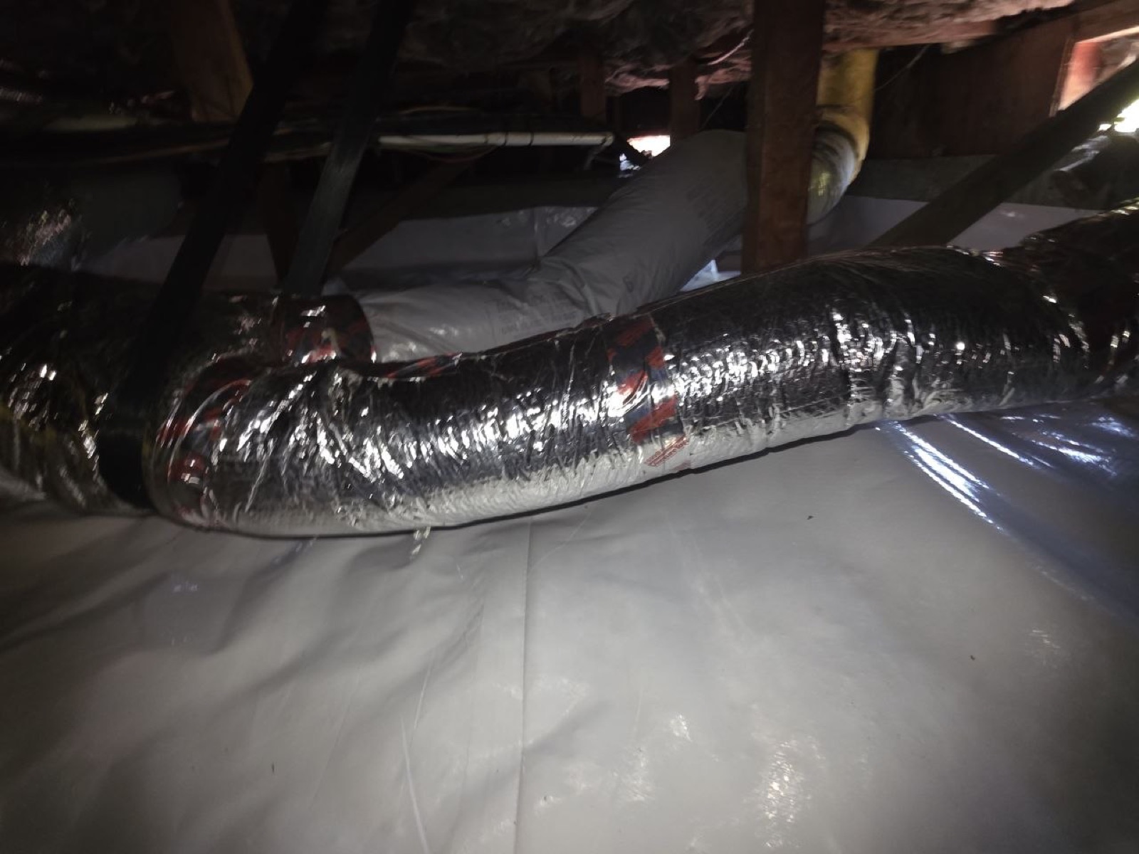 Milpitas attic and crawl space before work — detail of the condition on arrival