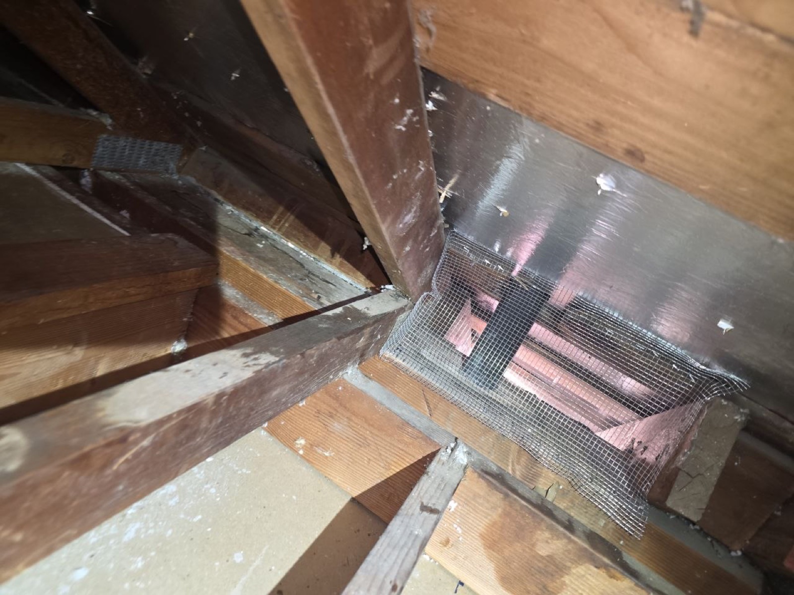 Milpitas attic and crawl space with the new insulation going in