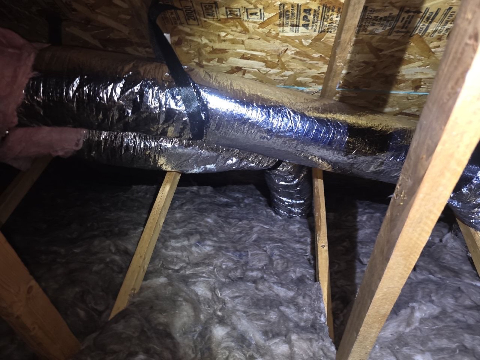 Early stage of the Tracy attic job — clearing out