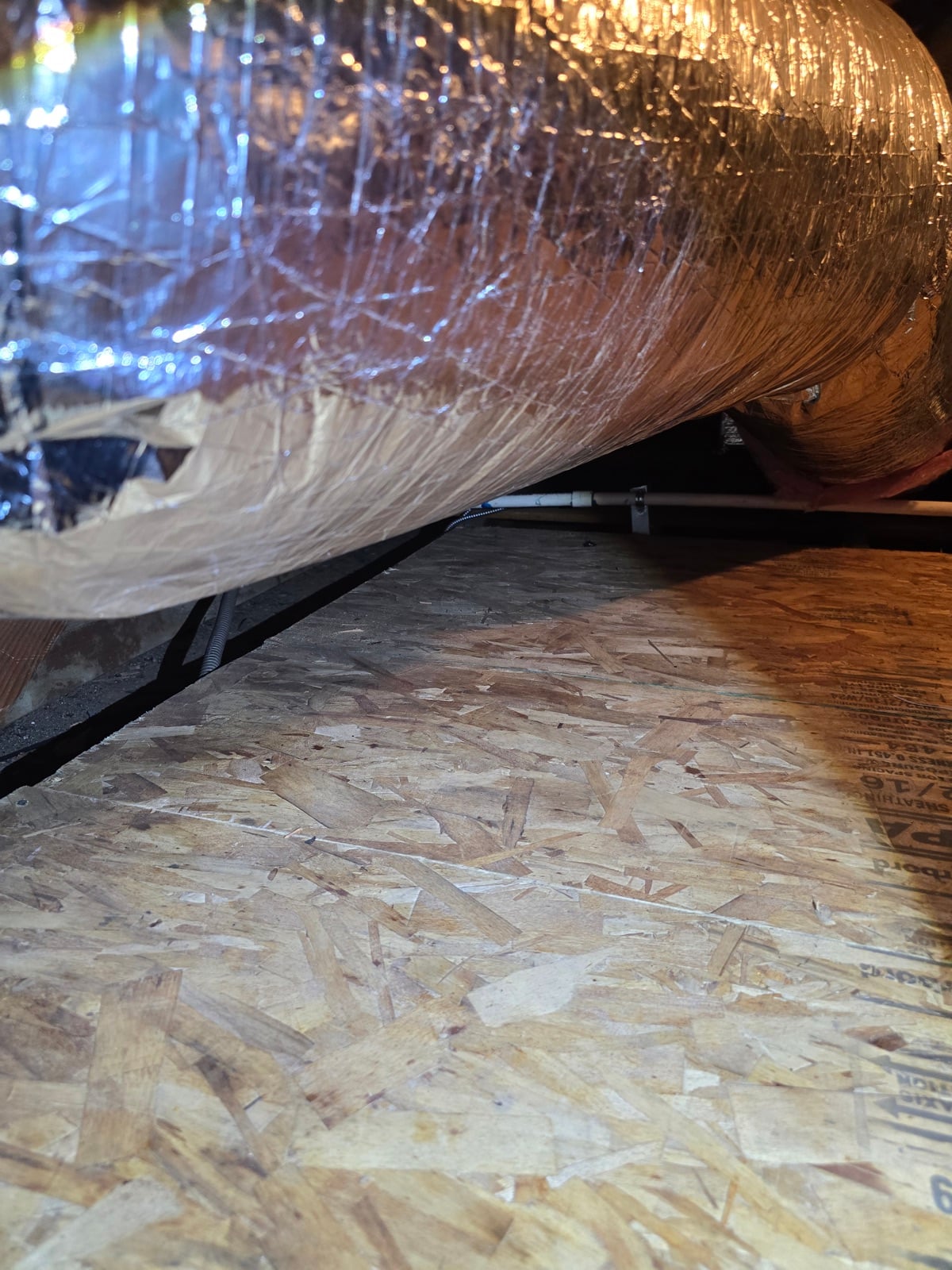Los Angeles attic before work — detail of the condition on arrival