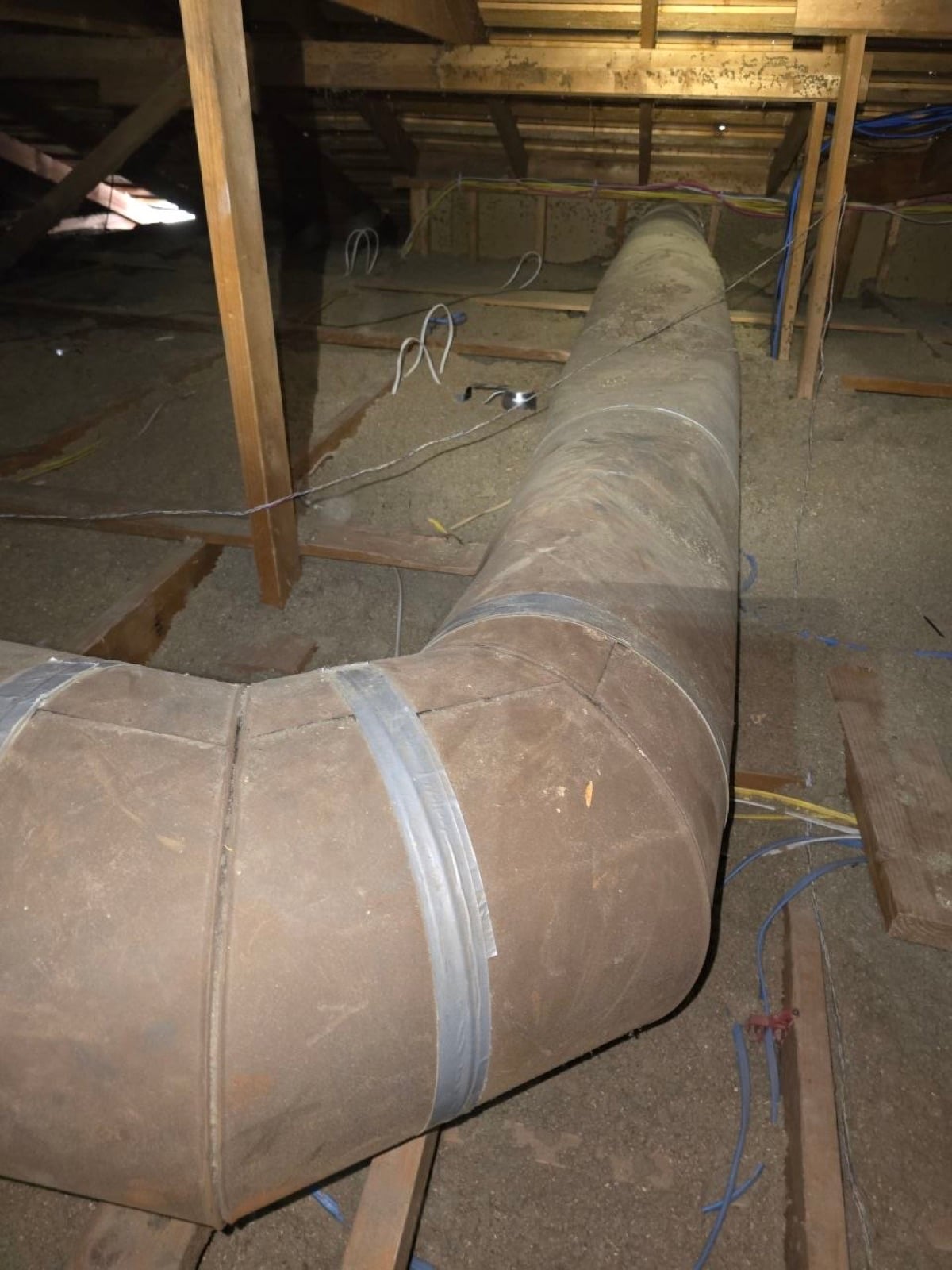 San Jose attic before work — detail of the condition on arrival
