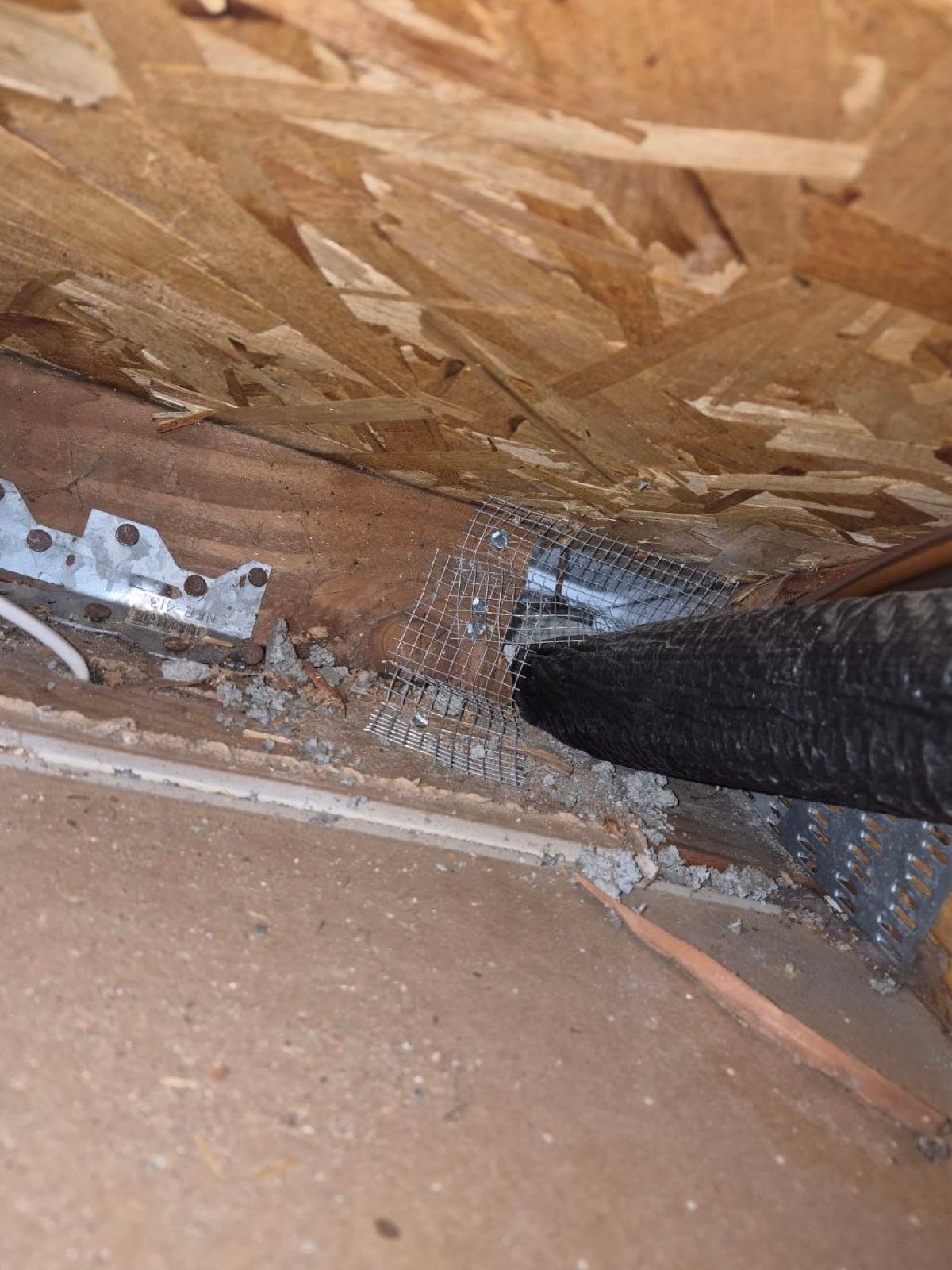 Hercules attic with the new insulation going in