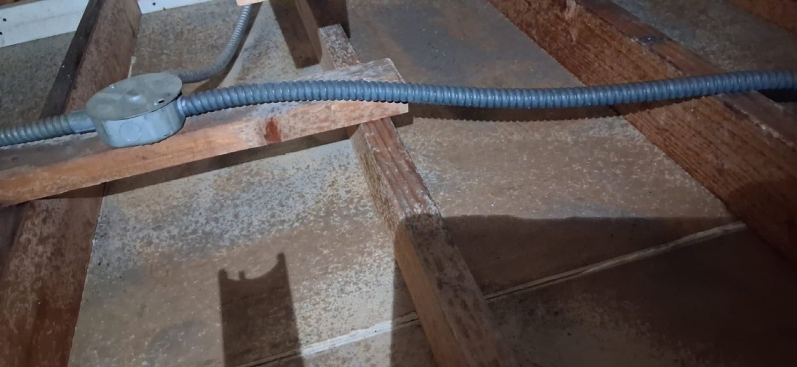 Los Angeles attic before work — detail of the condition on arrival