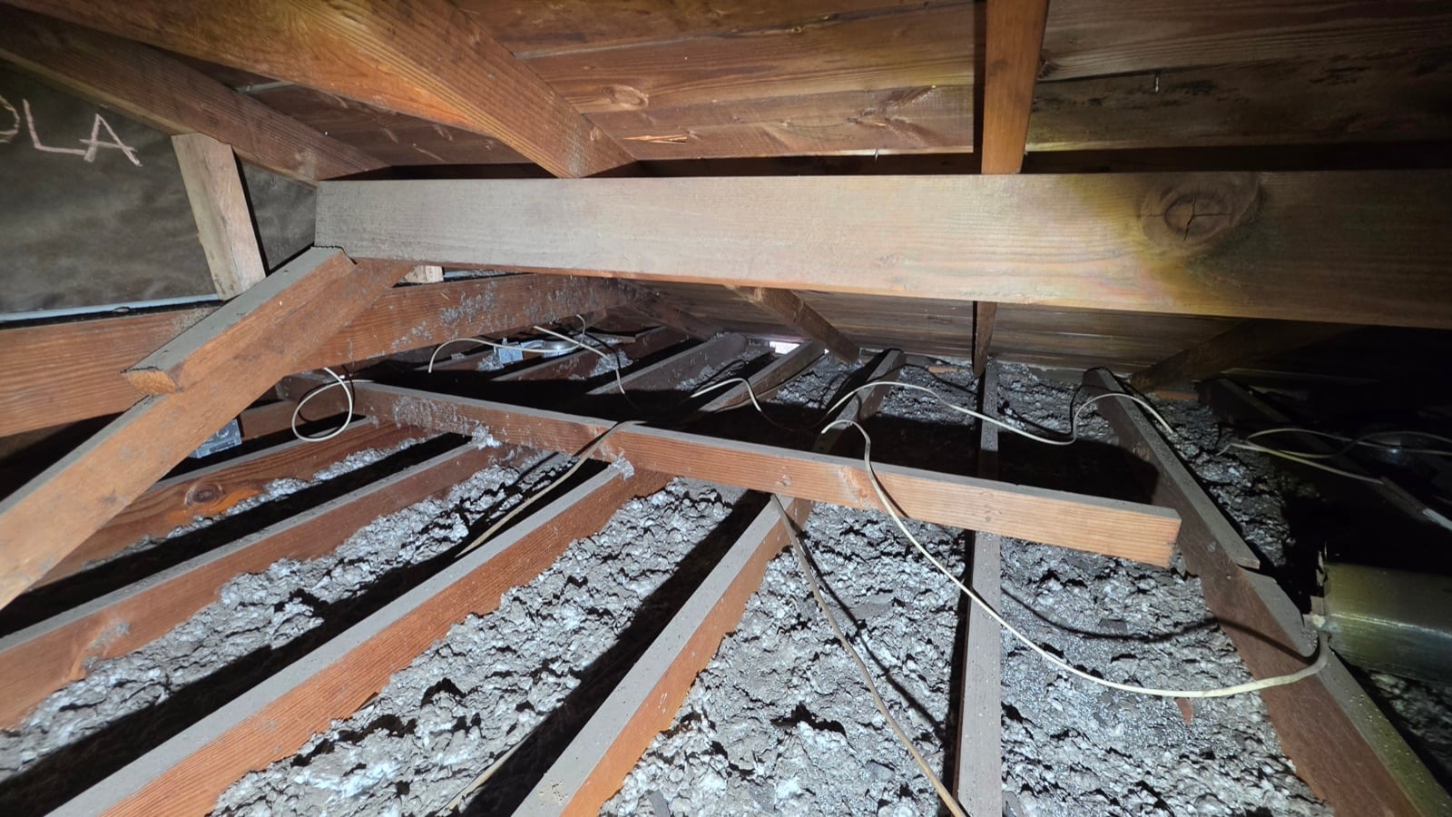 Buena Park attic before work — detail of the condition on arrival