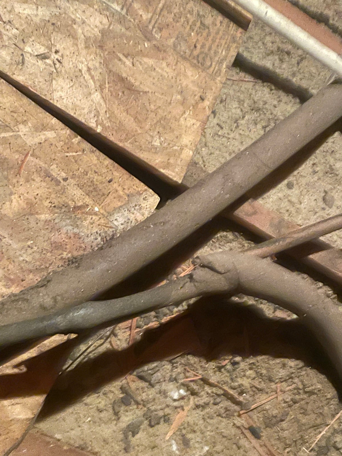Covina attic before work — detail of the condition on arrival