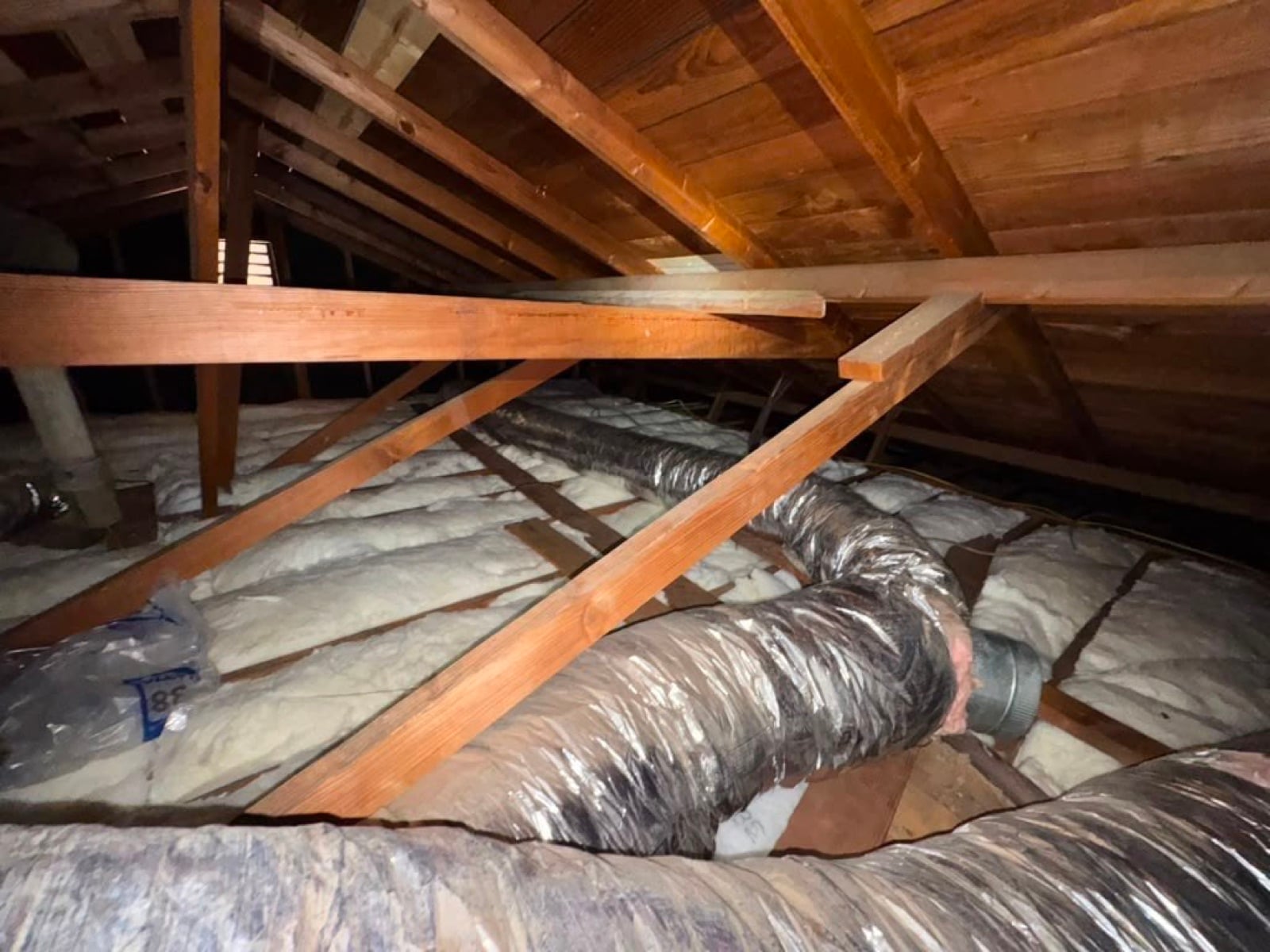 Covina attic during sealing and rodent proofing