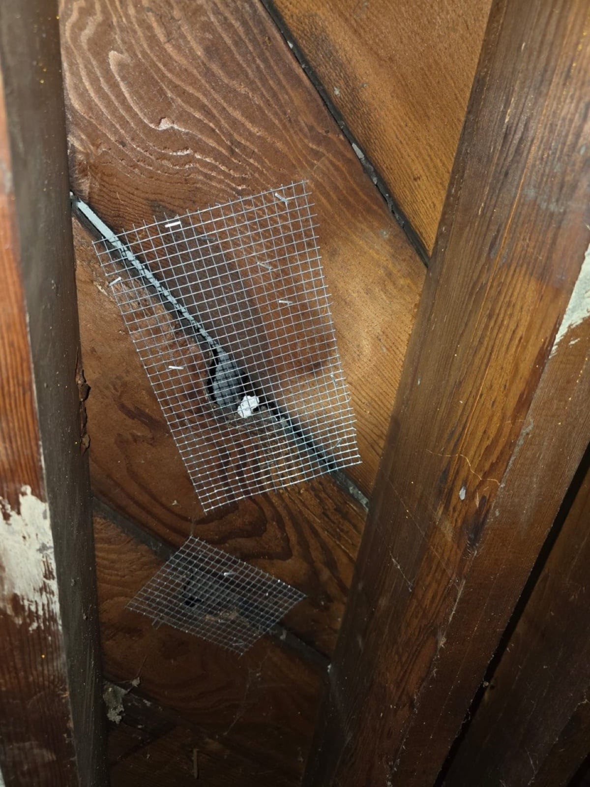 Covina attic with the new insulation going in