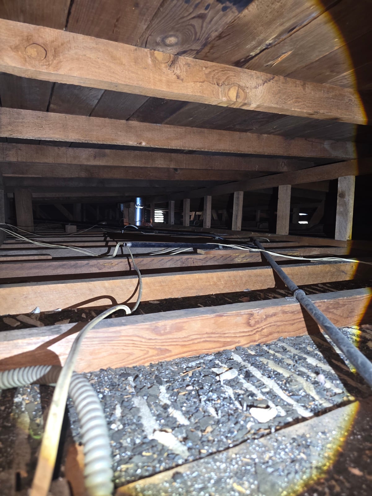 Los Angeles attic before work — detail of the condition on arrival