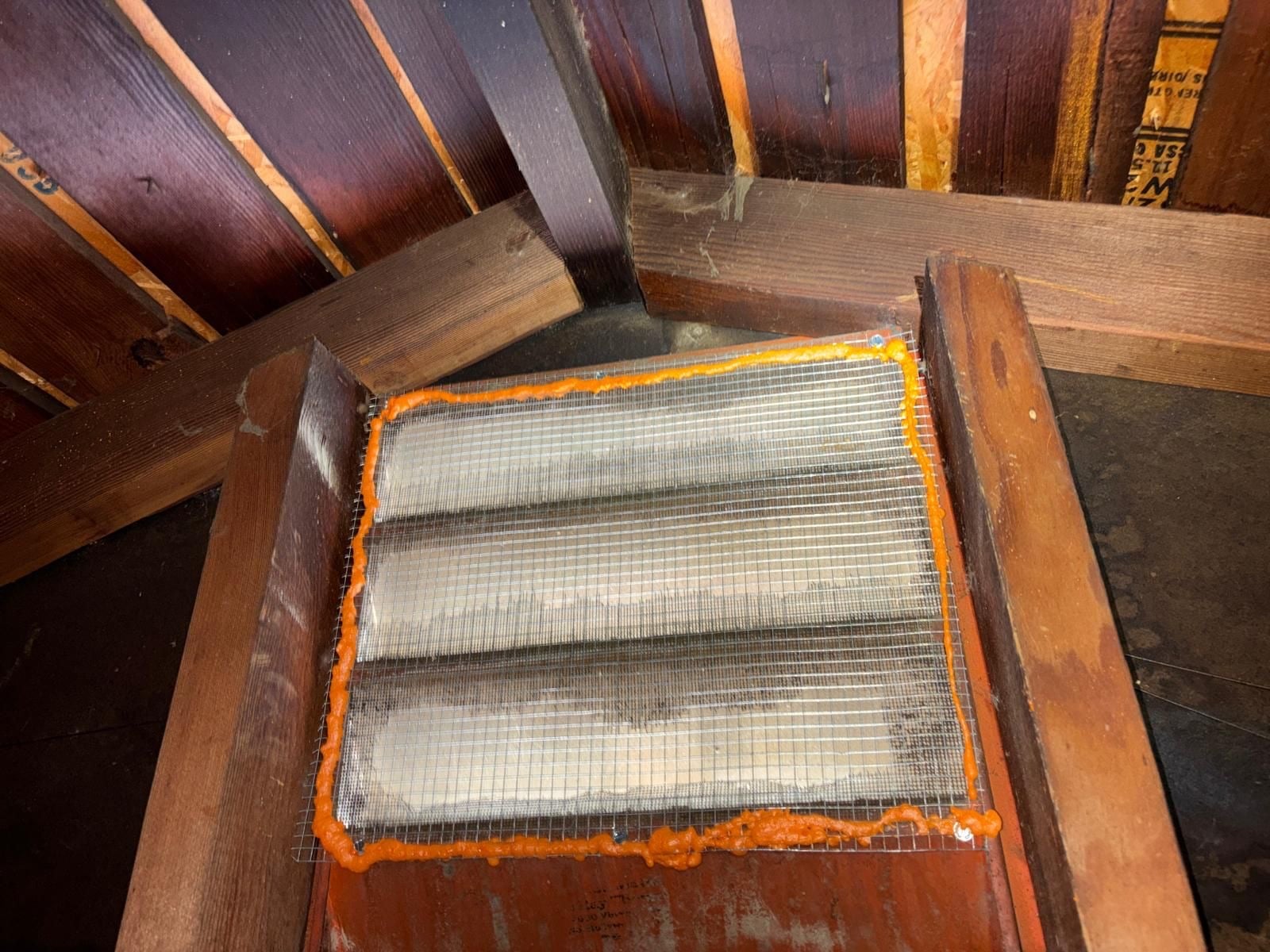 Los Angeles attic during sealing and rodent proofing