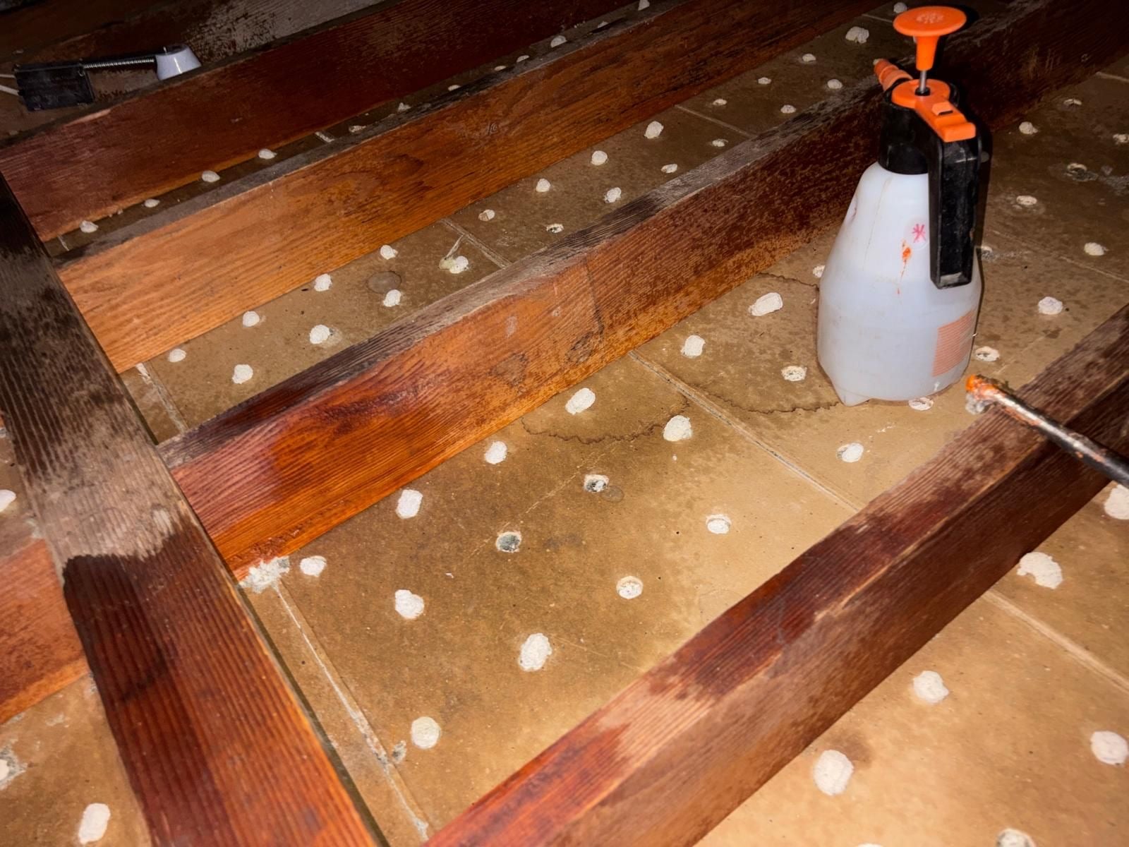 Los Angeles attic during sealing and rodent proofing