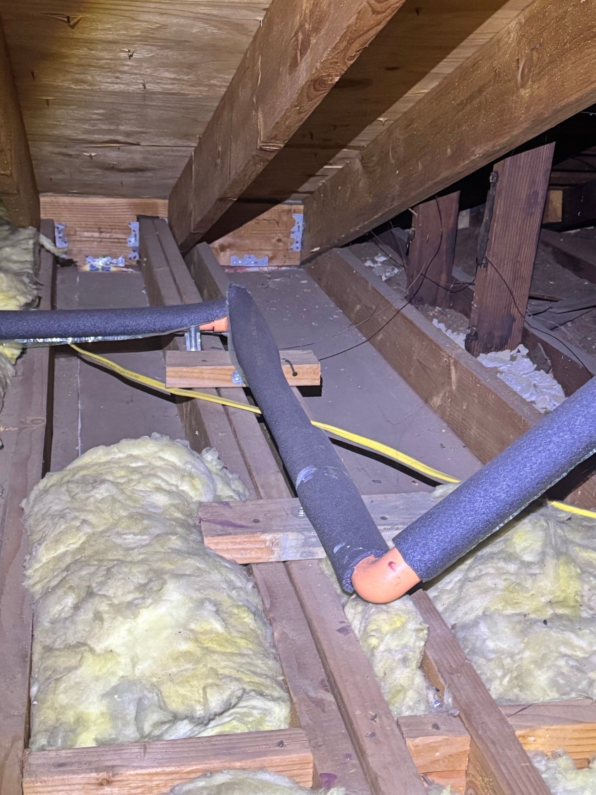 Alhambra attic before work — detail of the condition on arrival