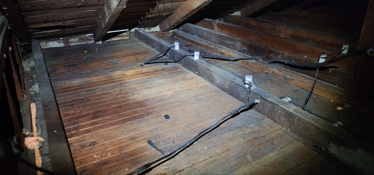 Berkeley attic after old insulation removal and cleaning