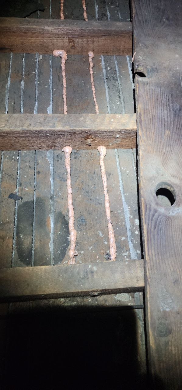Foam air sealing along attic floor board gaps in Berkeley