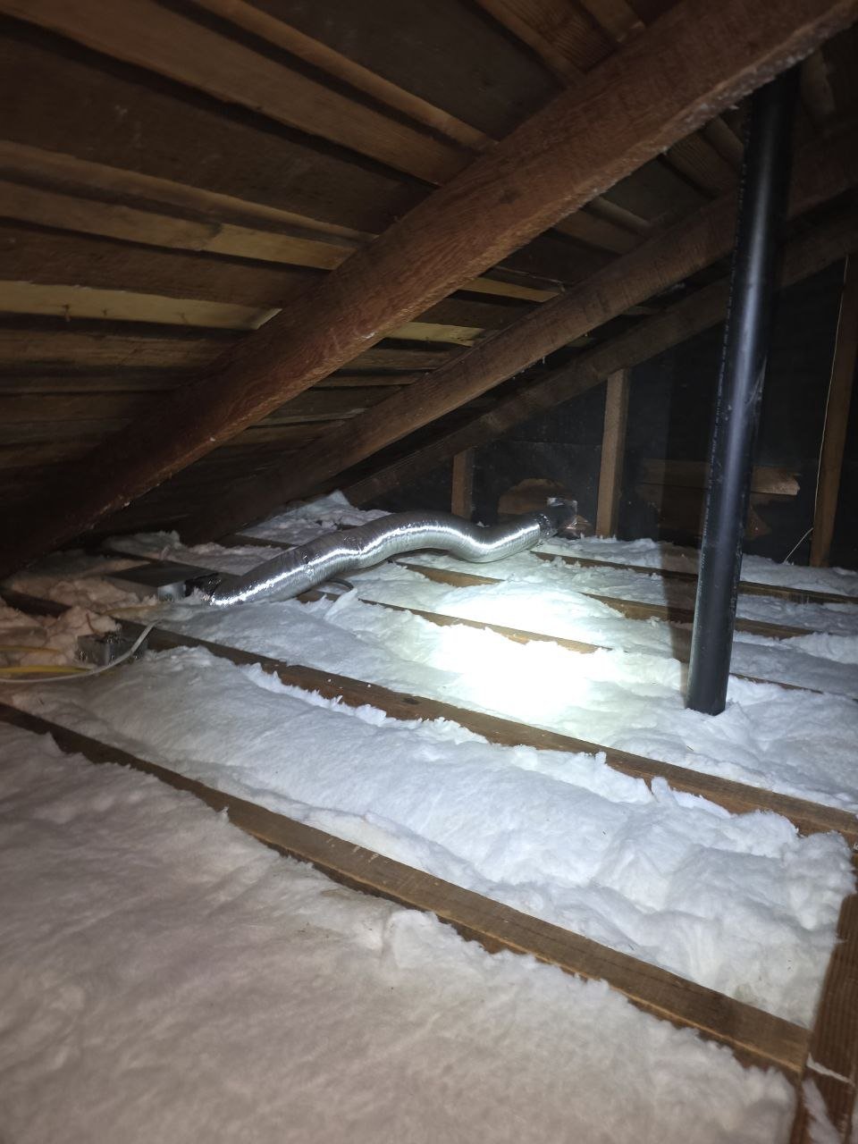 Finished Berkeley attic with new insulation