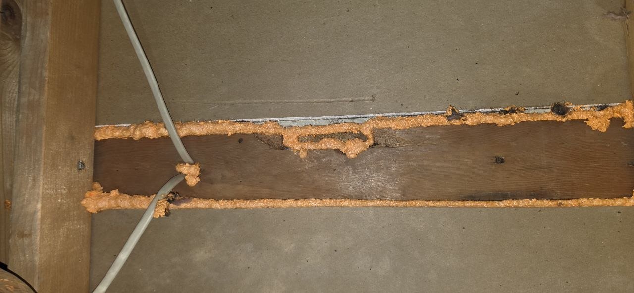 Foam sealing along attic joists in Concord
