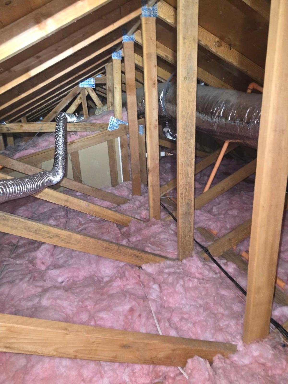 Livermore attic and crawl space before work — detail of the condition on arrival