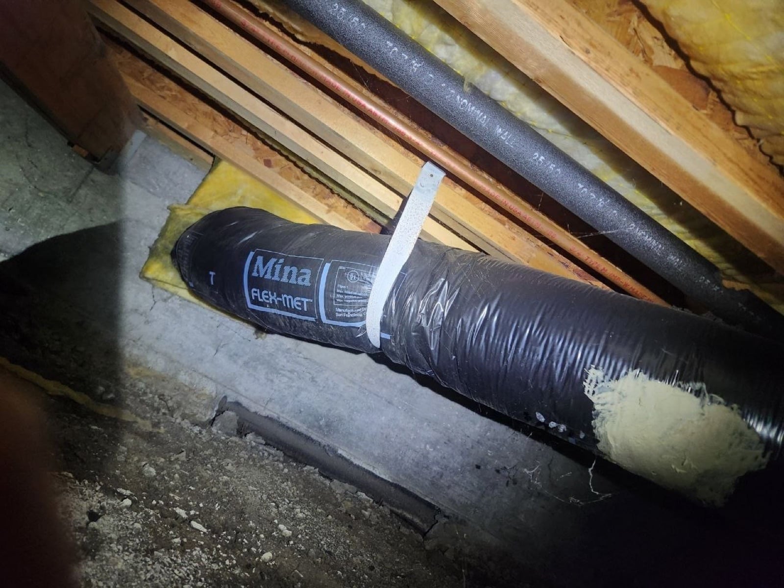 Early stage of the Livermore attic and crawl space job — the cleanup