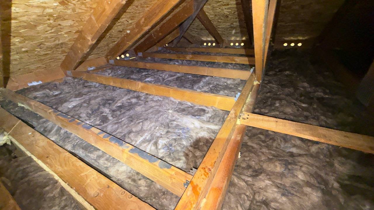 Danville attic after the job, new insulation installed