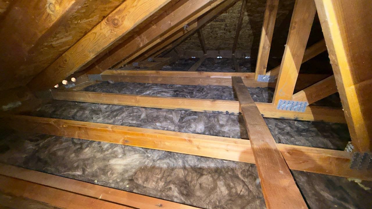Finished Danville attic with new insulation