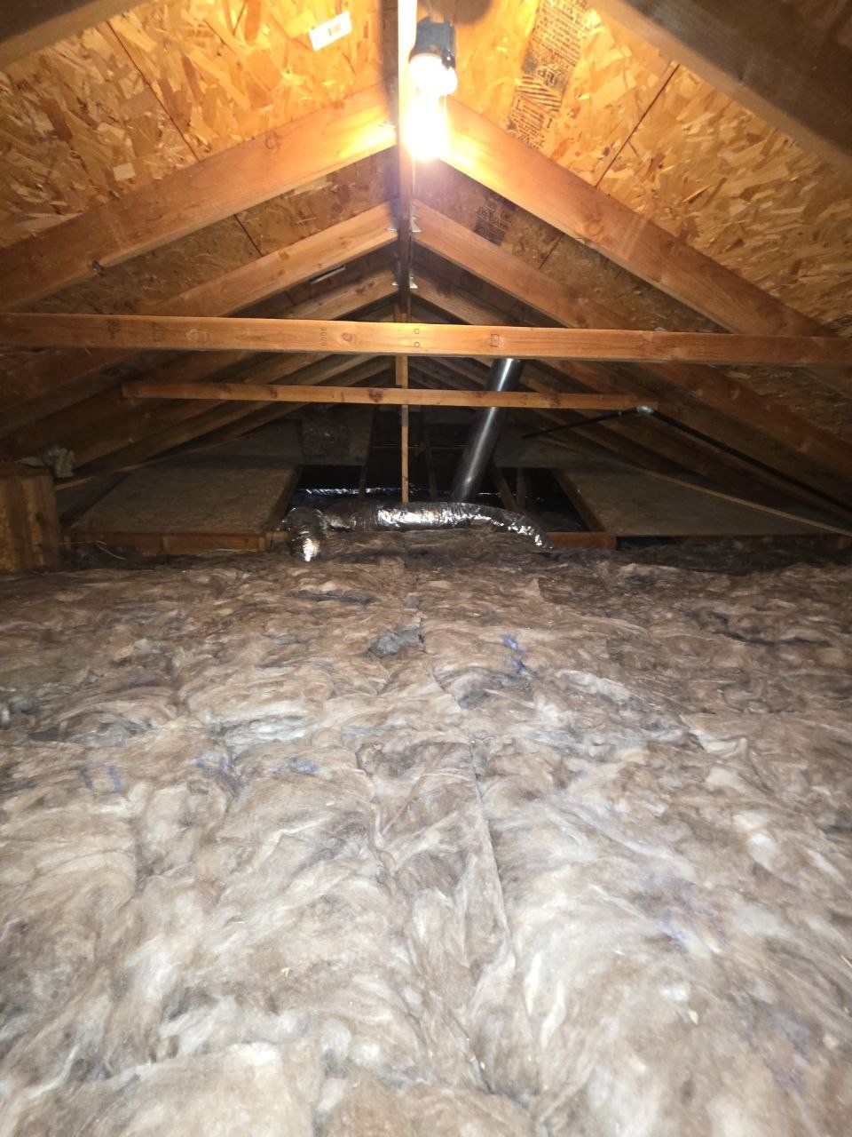 Fremont attic after the job, new insulation installed