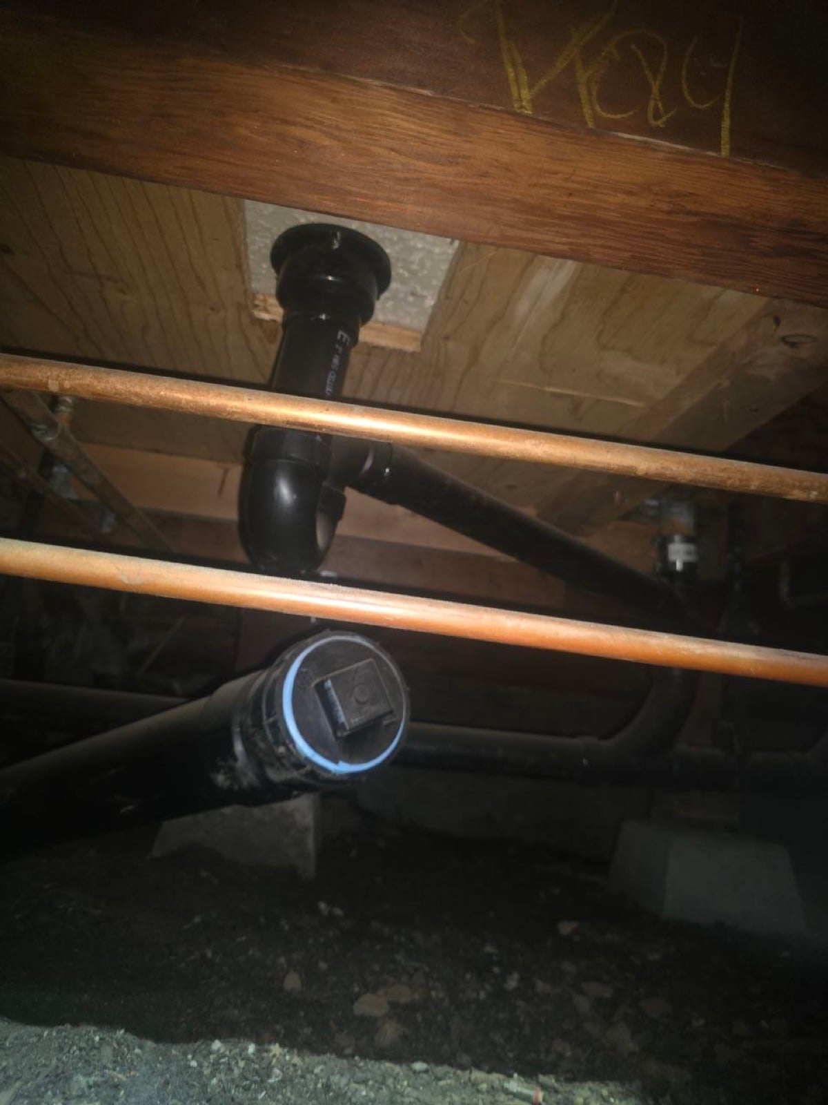San Jose attic and crawl space before work — detail of the condition on arrival