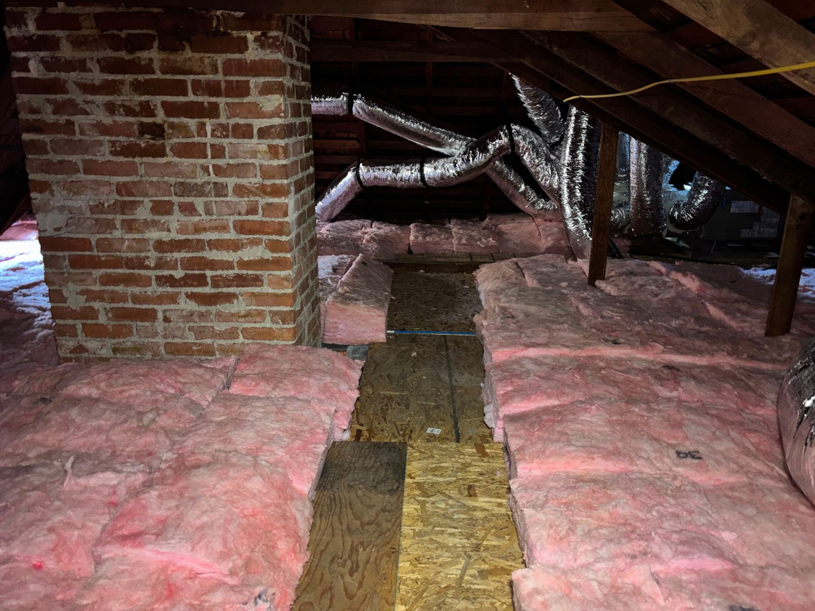 Finished Glendale attic with new insulation