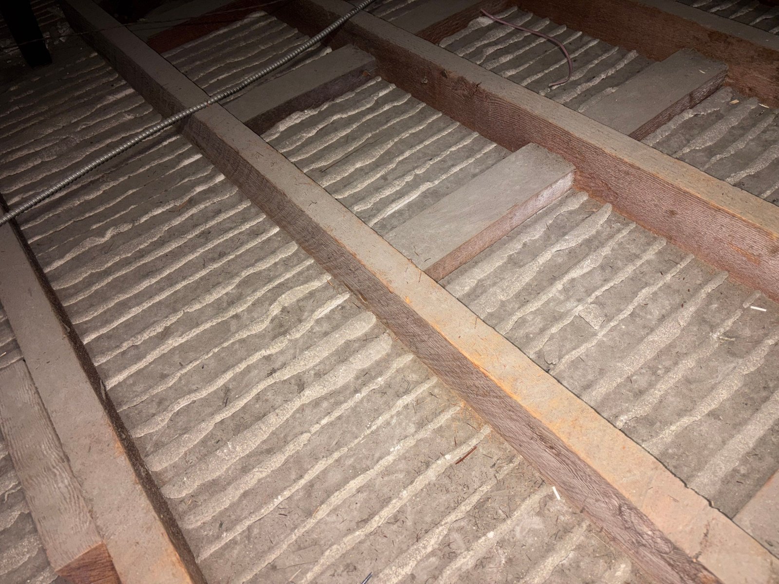 Glendale attic after removal, joists and deck cleaned