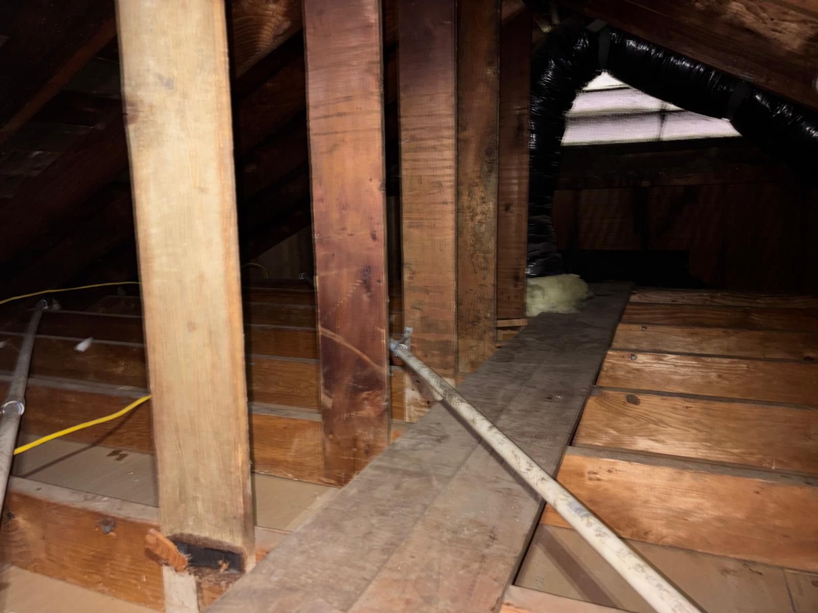 Glendora attic after old insulation removal and cleaning