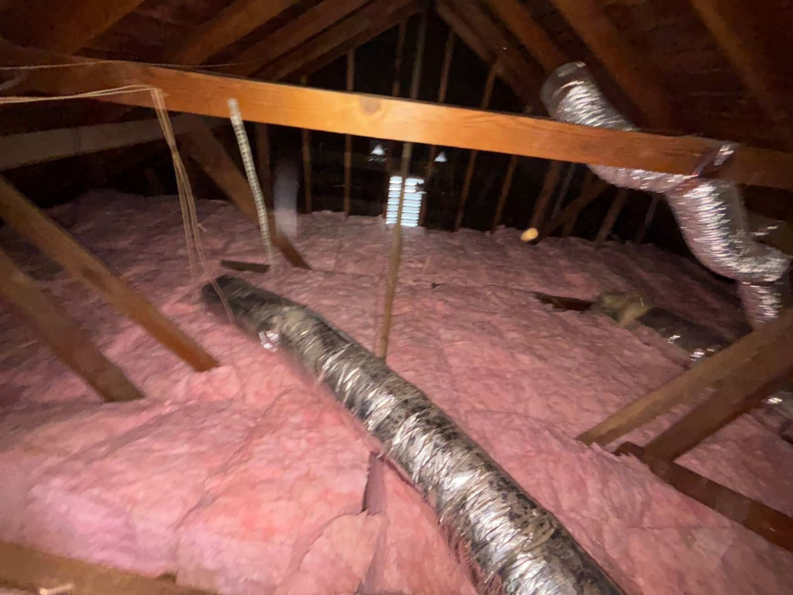 Finished Los Angeles attic with new insulation