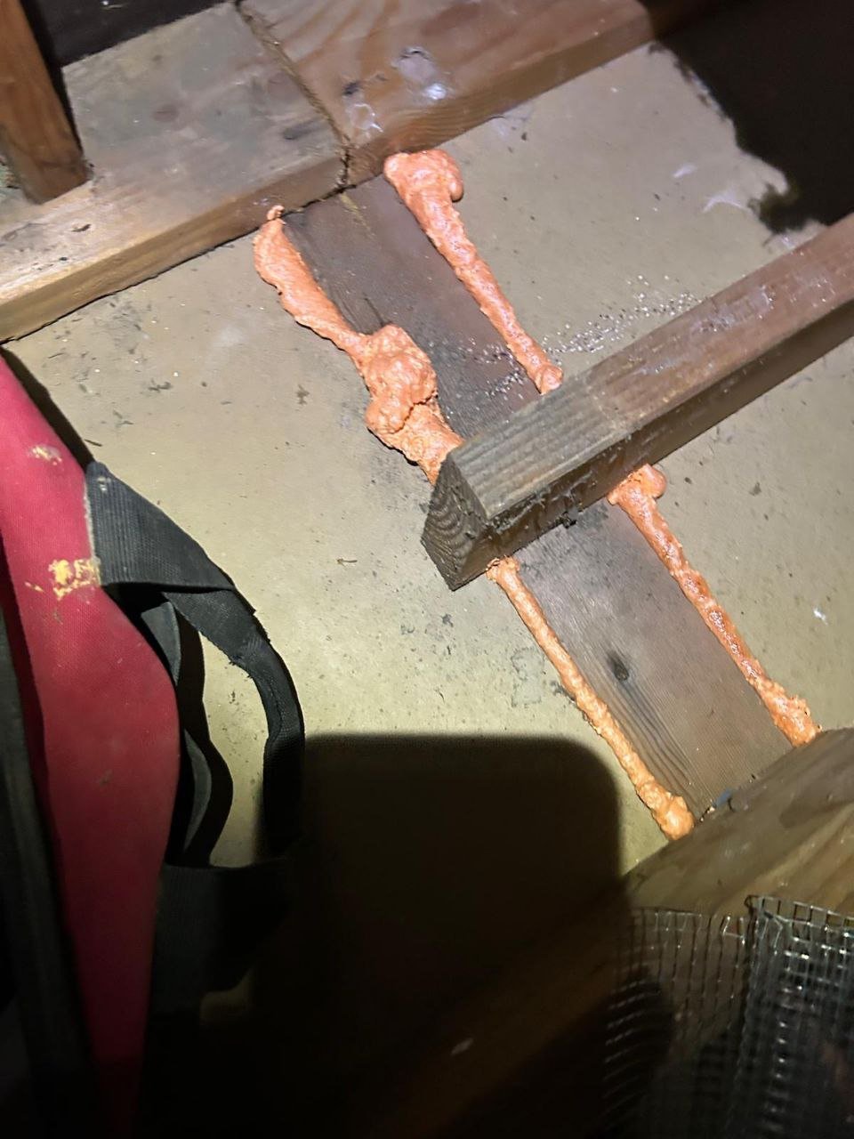 Foam sealing along attic joists in Mountain View