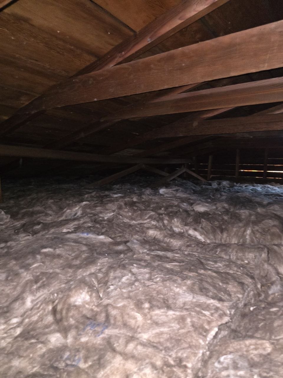 Oakland attic after the job, new insulation installed