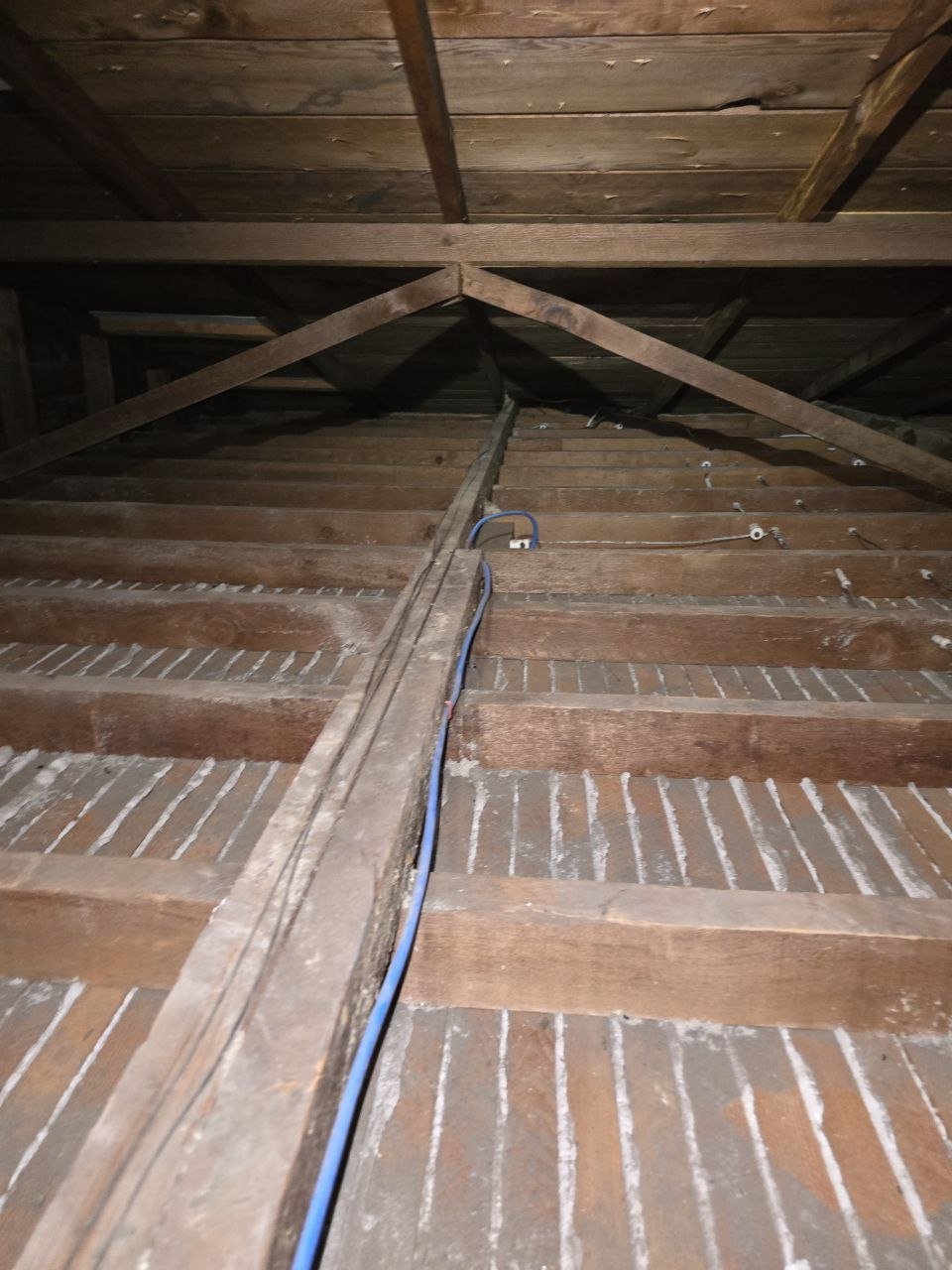 Oakland attic after removal, joists and deck cleaned