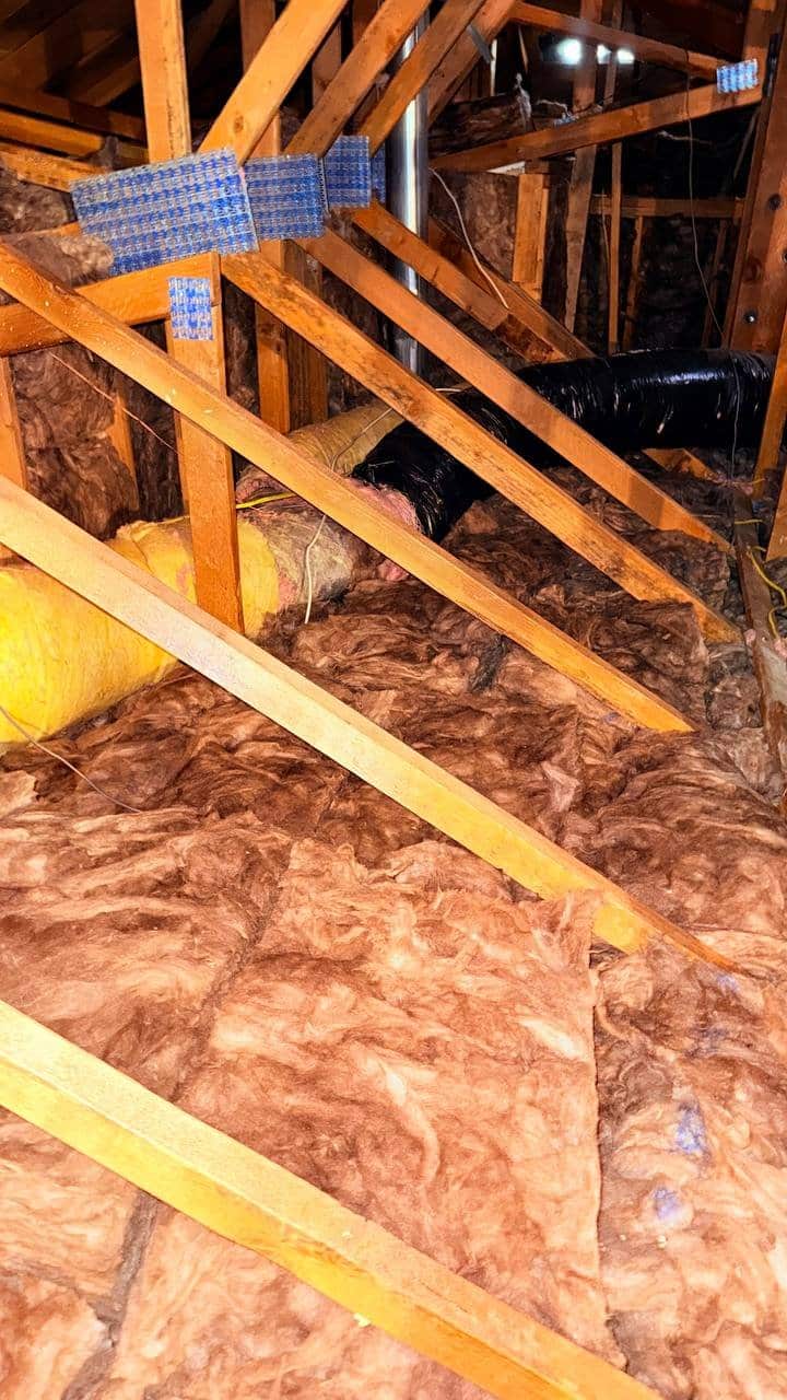 Finished Pleasanton attic with new insulation