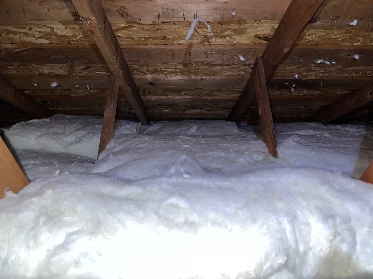 San Jose attic after the job, new insulation installed