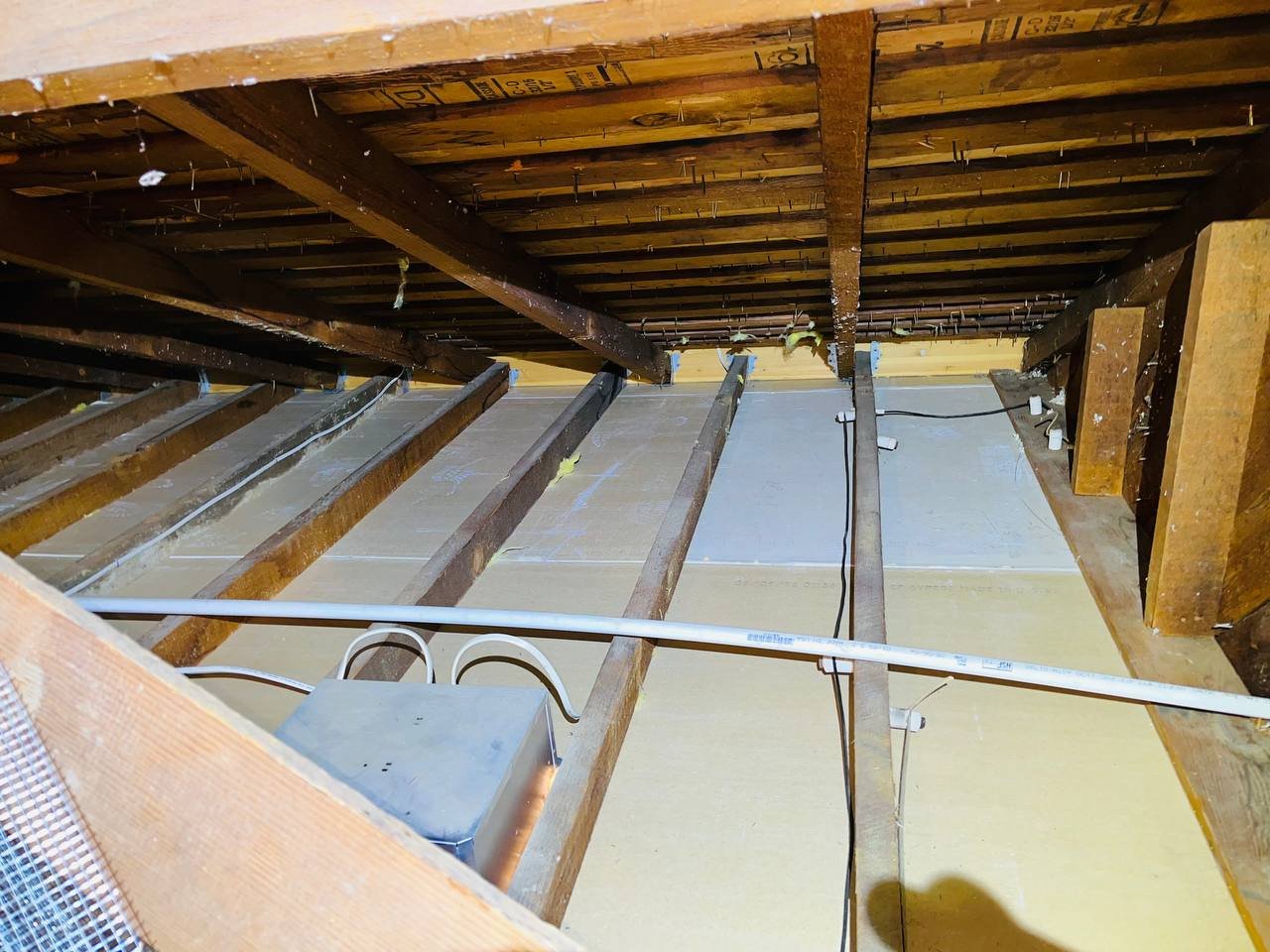 San Jose attic after old insulation removal and cleaning