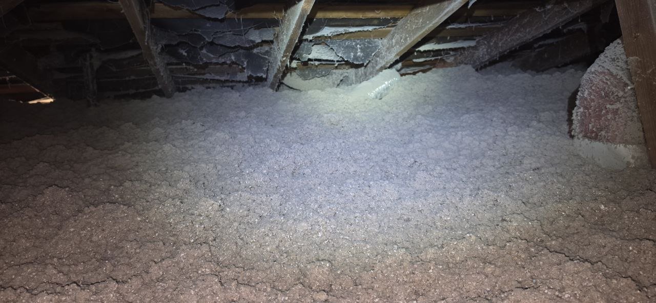 San Jose attic after the job, new cellulose insulation