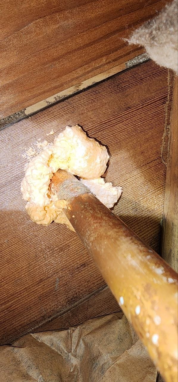 Another foam-sealed pipe penetration in San Jose