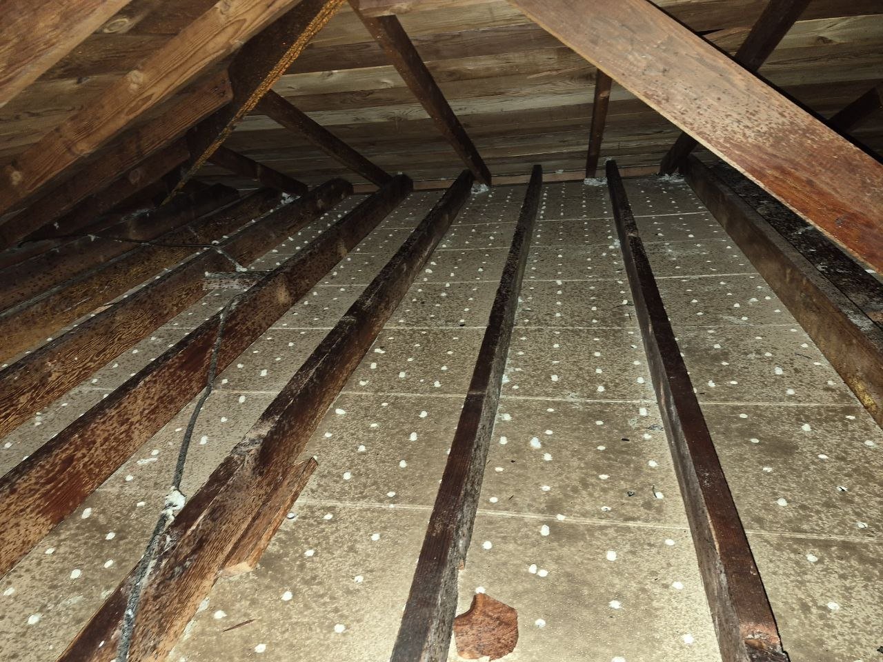 Cleared attic deck in San Leandro