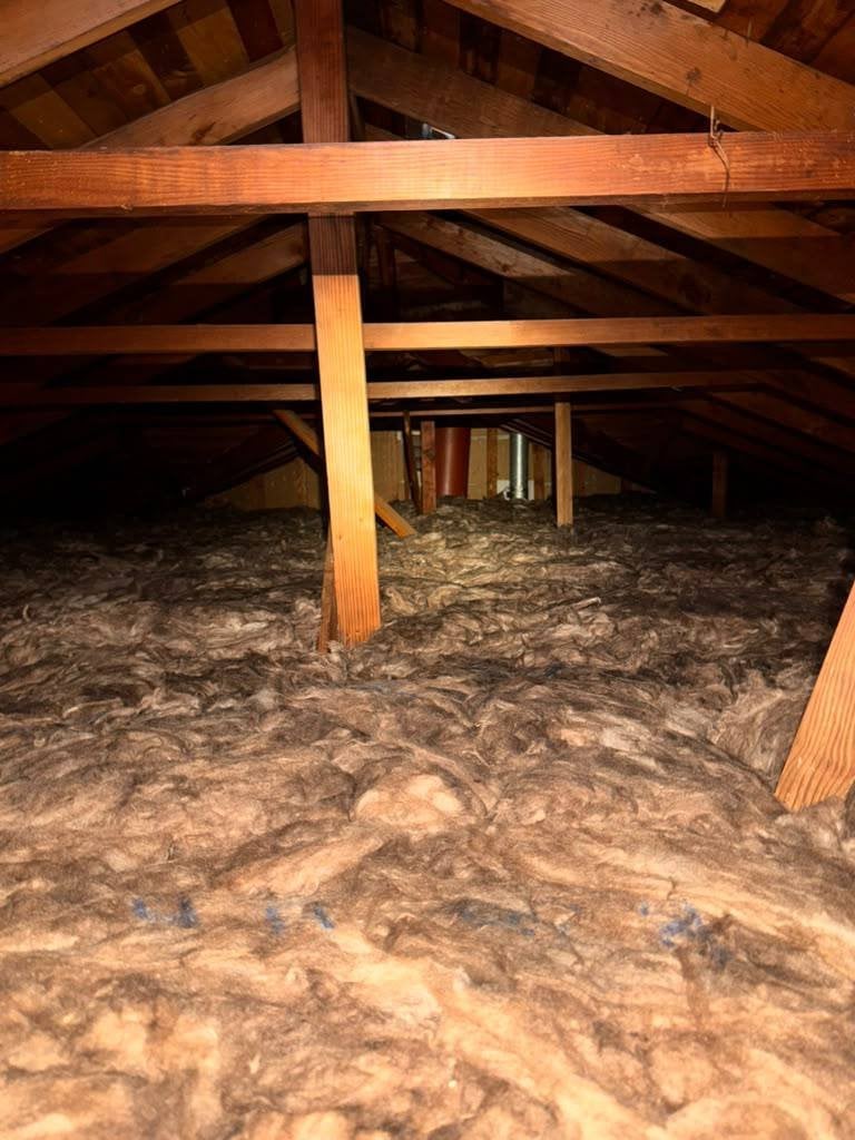 San Rafael attic after the job, new insulation installed