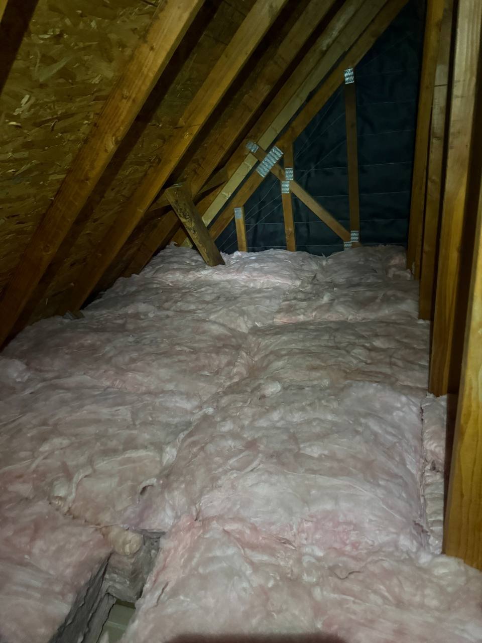Santa Clara attic after the job, new insulation installed