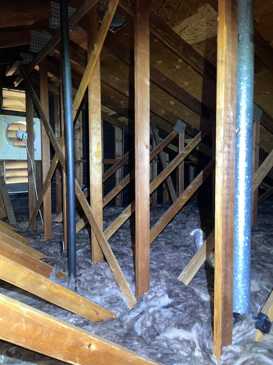 Finished Santa Rosa attic with new insulation