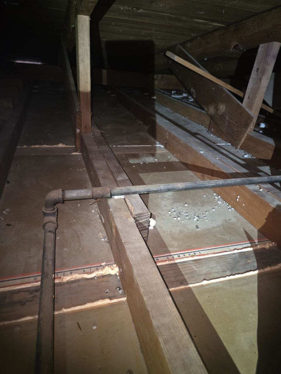 South San Francisco attic after removal, joists and deck cleaned