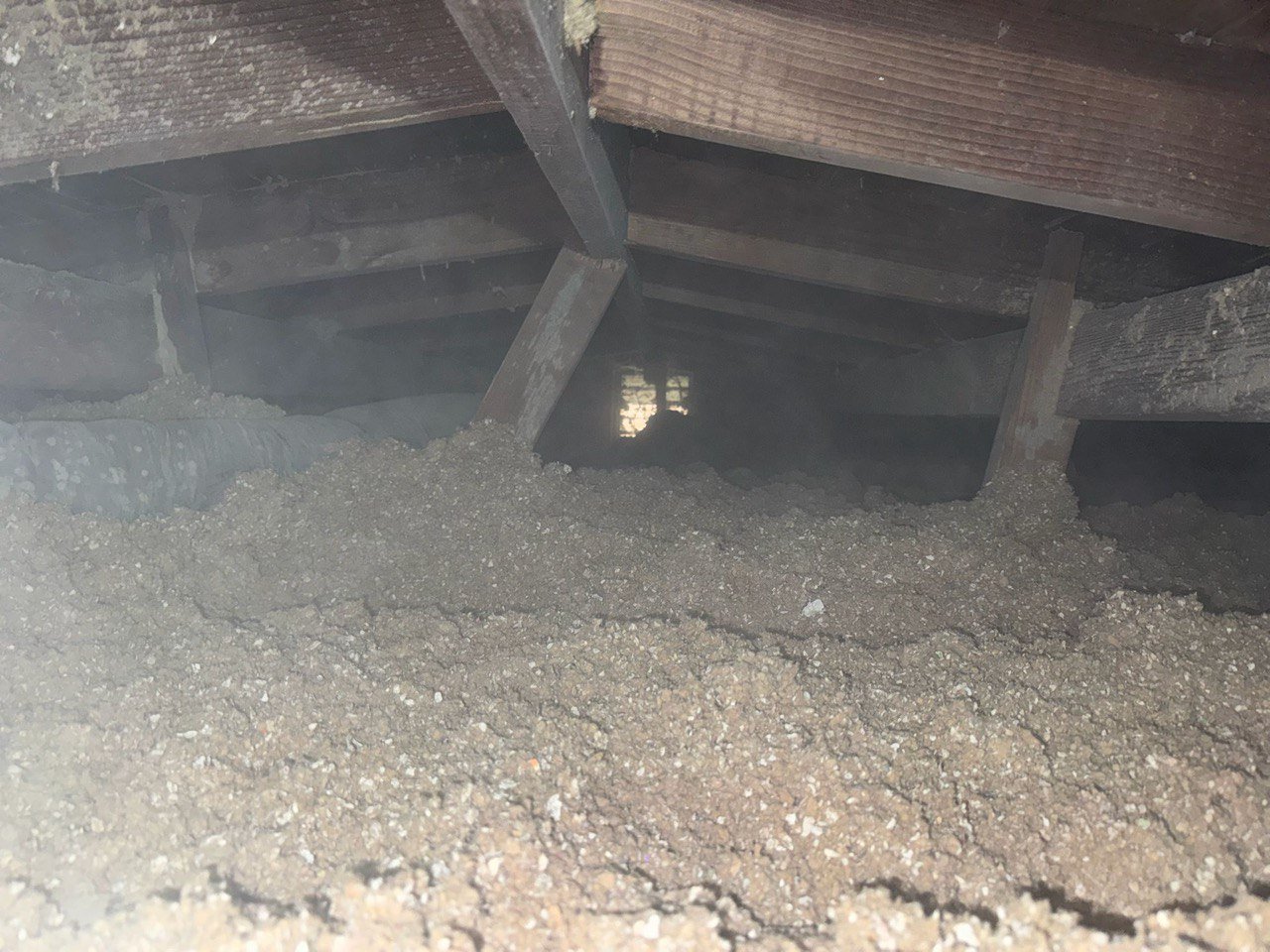 West Covina attic after the job, new blown-in insulation