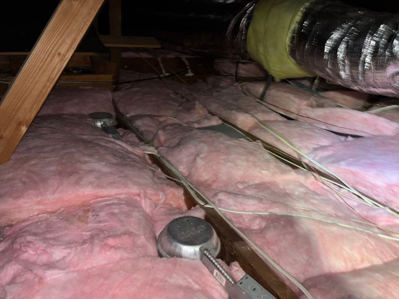 Finished Westlake Village attic with new insulation