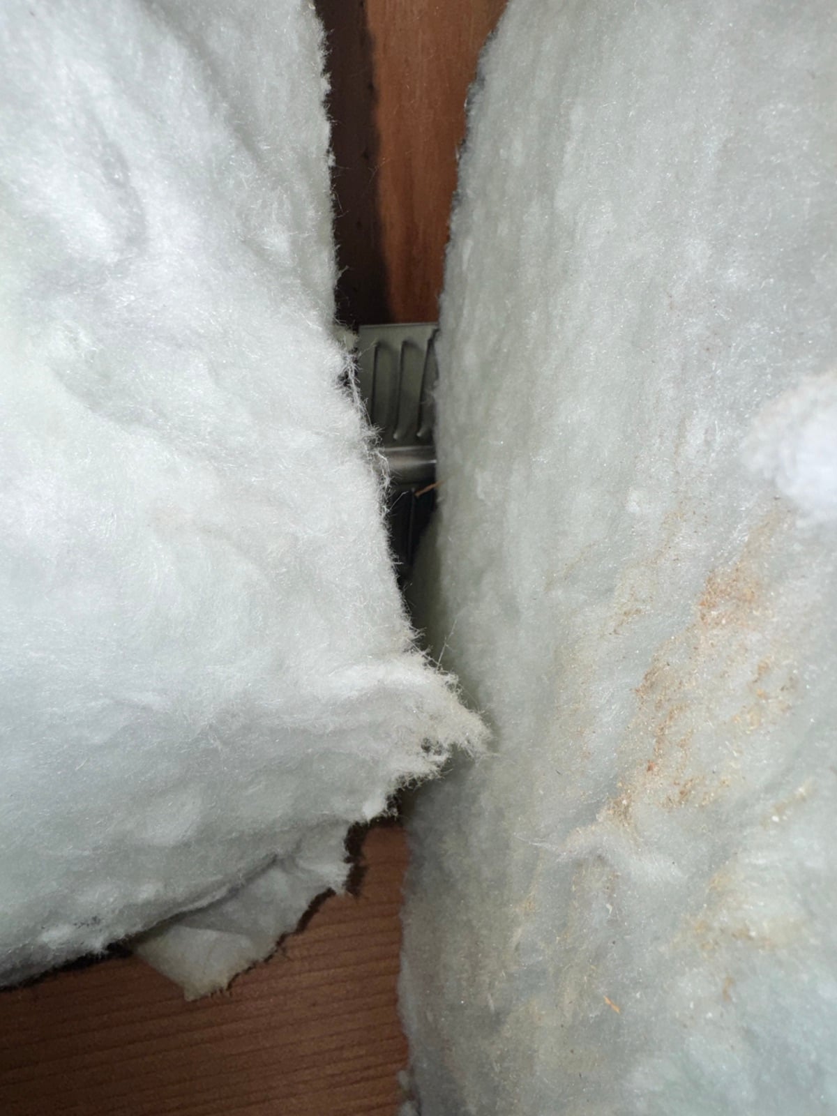 Mill Valley attic before work — detail of the condition on arrival